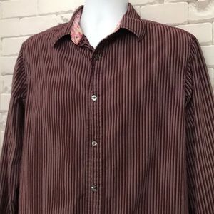 Men’s Keanan Duffty striped button down shirt